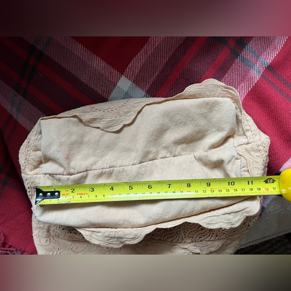 Free People Carmel Tan Lace Tote Bag Purse Boho Cottagecore Lagenlook - Picture 10 of 16